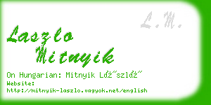 laszlo mitnyik business card